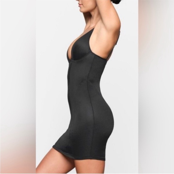 SKIMS Slip Dress in Black - Picture 4 of 10